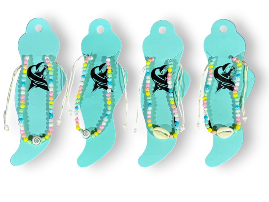 Y.T.MA-26314 MULTICOLOR PASTEL SHELL BLCA+BEADS 2 mod pack 12