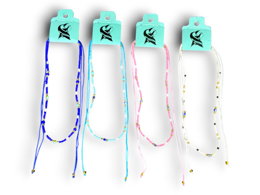 Y.C.MA-26200 OJO TURCO+BEADS 4 colors pack 12