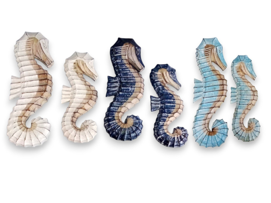 SET 2 HIPOCAMPOS PARED 30/40cm