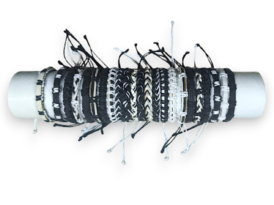 P.MA-2218 CUERO BLACK & WHITE tubo 24