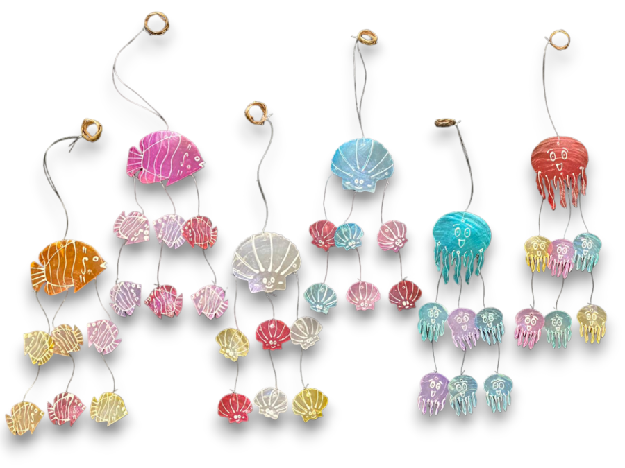 MOVIL CAPIZ FIGURAS MARINAS pack 12