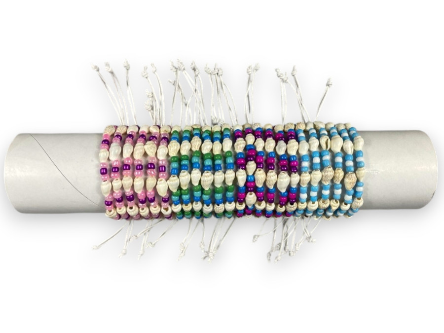 P.MA-2348 NASSA BEADS 3 ASS. COLORS tubo 24 unid.