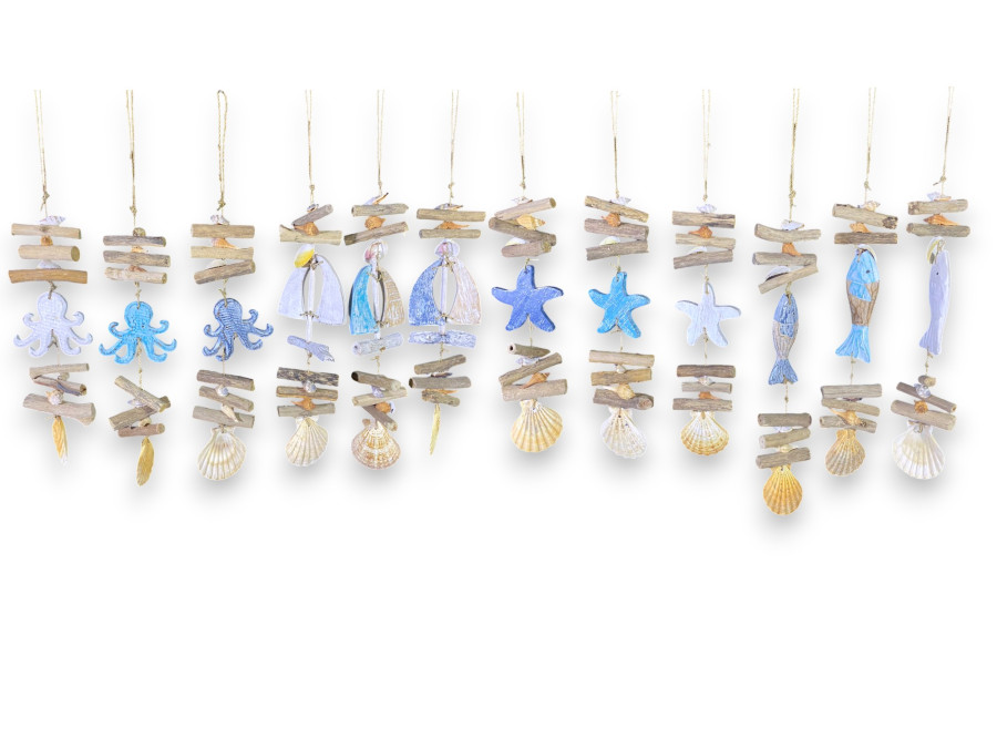 DECO SHELLS 3 COLORES 50cm Pack12