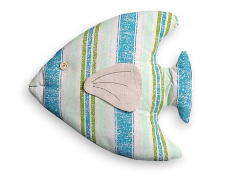 COJIN CON RELLENO PEZ TURQUESAS 46x40cm