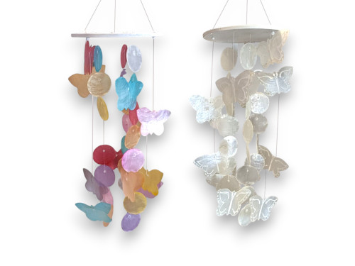 MOVIL CAPIZ MARIPOSA SPIRAL 2 colors pack 4