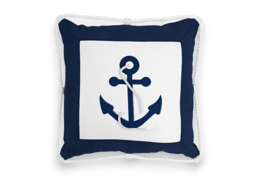 COJIN CON RELLENO ANCLA BORDADO 40x40cm